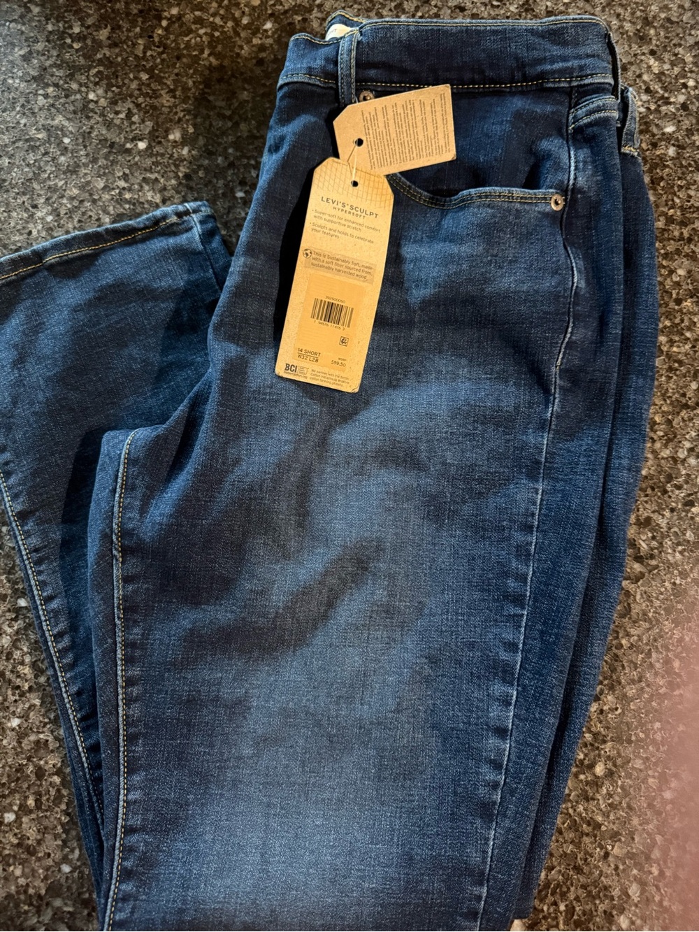 Levi's women’s Sculpt Dark Blue Stretch Jeans
